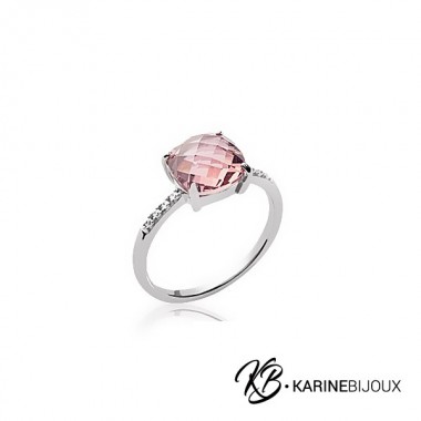 Bague Berkeley pavé rose...