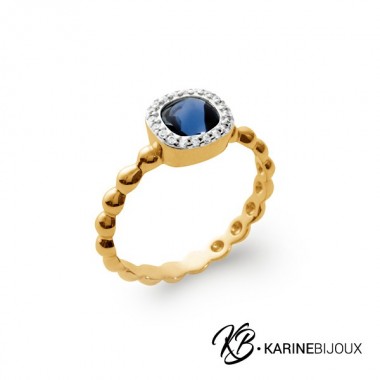 Bague plaqué or pierre...