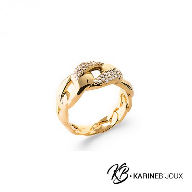 Bague maille Georgia plaqué...