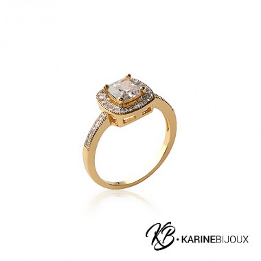 Bague Ivy Pavé Plaqué Or...