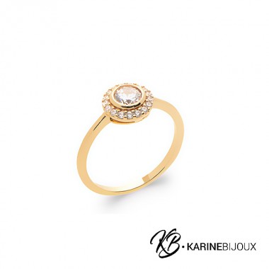 Bague Diva solitaire plaqué...