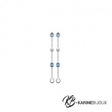 Boucles pendantes pierres...