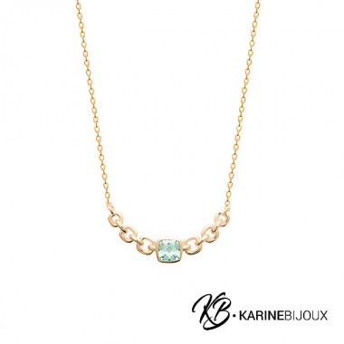 Collier Athéna pavé vert...