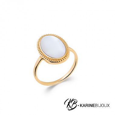 Bague Yna nacre ovale...
