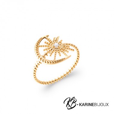 Bague Céleste lune et...