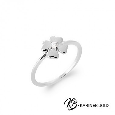 Bague argent trèfle Elyna.