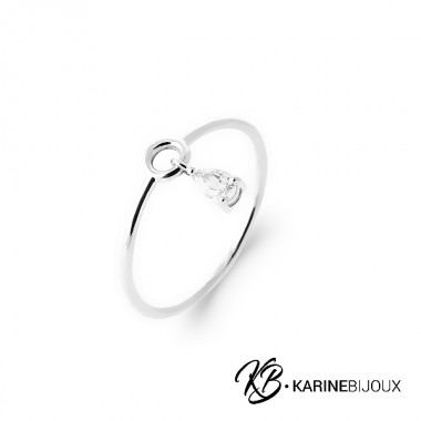 Bague pampille argent Danaé.