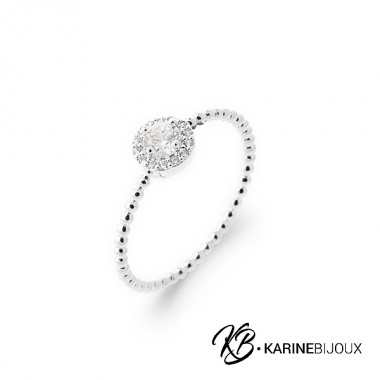 Bague solitaire argent Louane.