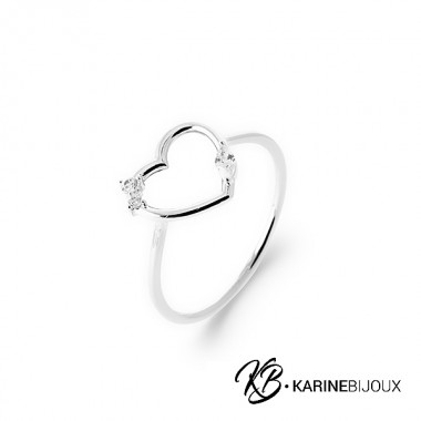 Bague cœur argent Zya.