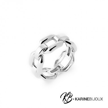 Bague anneau moderne Argent...