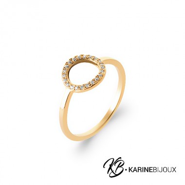 Bague fine plaqué or Soleya.