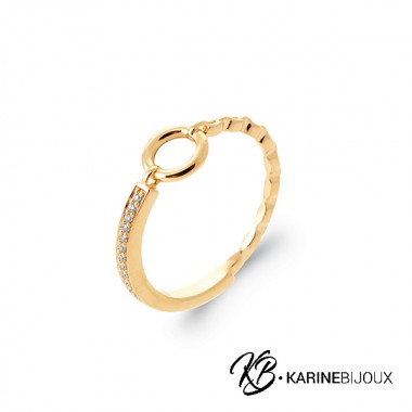 Bague fine plaqué or Haïna.