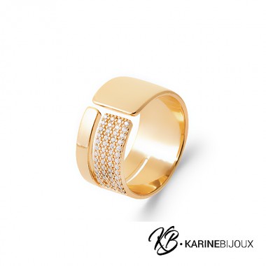 bague large plaqué or Aëlyse.