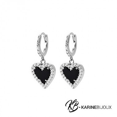 Boucles pendantes cœur en...