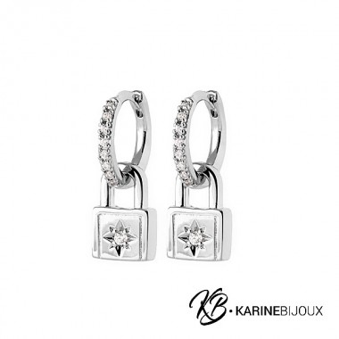 Boucles cadenas argent Sierra