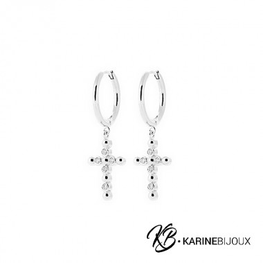 Boucles d'oreilles croix...
