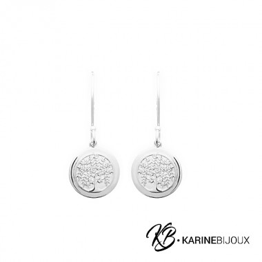 Arbre de vie boucles argent...