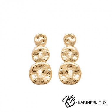 Boucles pendantes martelées...