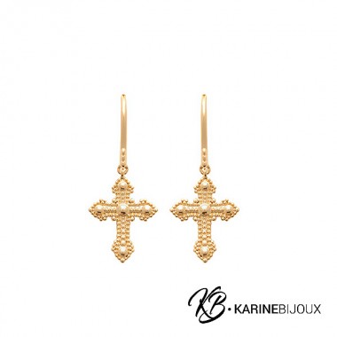 Boucles croix moderne Sofya