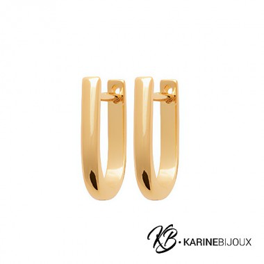 Créoles ovales plaqué or...