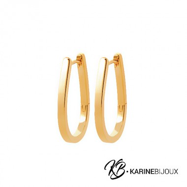 Créoles Ovales plaqué or Qiana