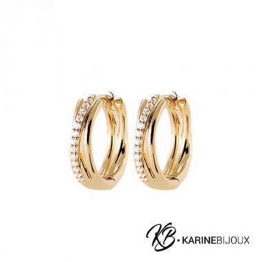 Créoles plaqué or et...