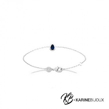 Bracelet fin argent pierre...