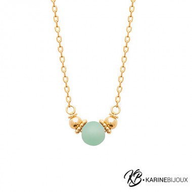 Collier perle labradorite...