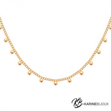 Collier breloques boules...