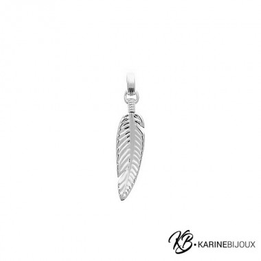 Pendentif plume argent Chiara