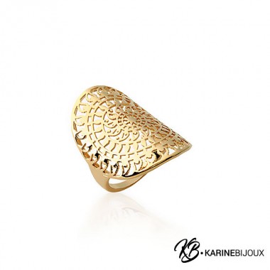 Bague soleil bohème plaqué...