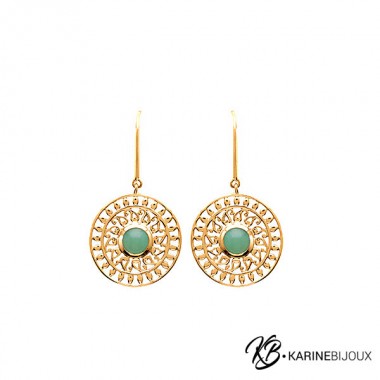 Boucles style bohème motif...