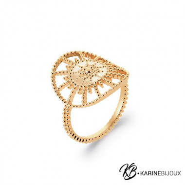 Bague soleil plaqué or Idony.