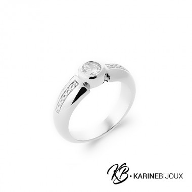 Bague moderne argent zélia.