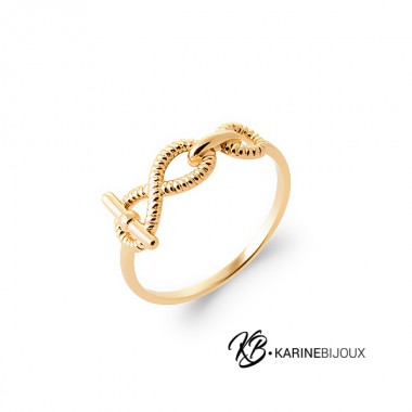 Bague infini moderne plaqué...