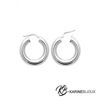 Créoles Epaisses Kiana argent.