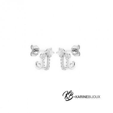 Boucles argent contour du...