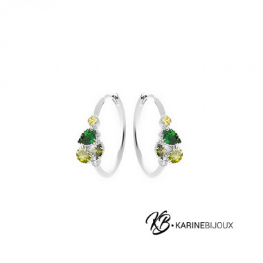 créoles fines argent et...