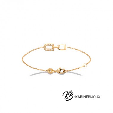 Bracelet étrier plaqué or...