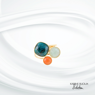 Bague pierre aventurine...