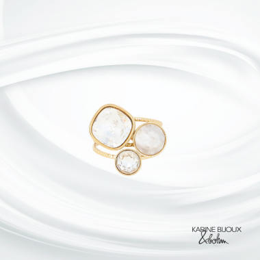 Bague cristal et agate...