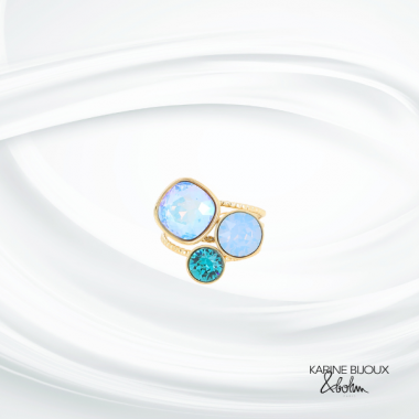 Bague trilogie cristal en...
