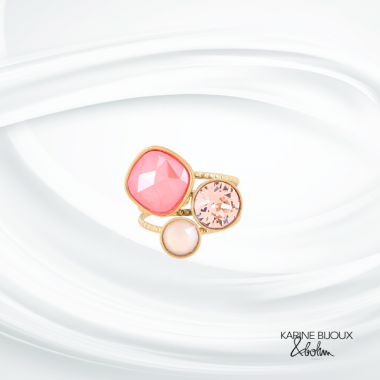 Bague ajustable cristaux...