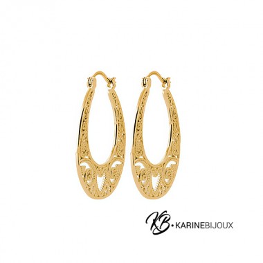 Créoles bohème chic plaqué...