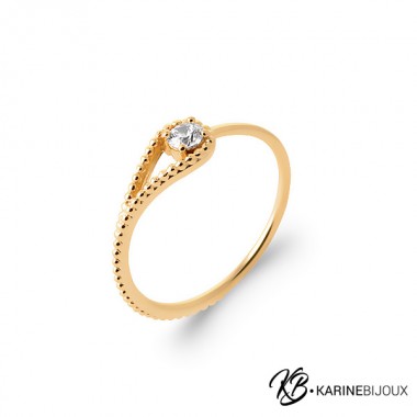 Bague fine oxyde Ondulation...