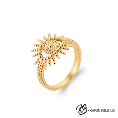 Bague soleil levant perlée...