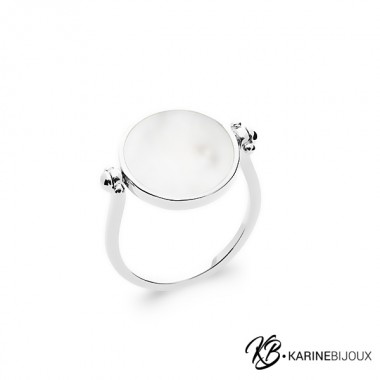 Bague Argent Rhodié et...