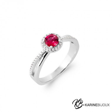 Bague Argent Rhodié Cristal...