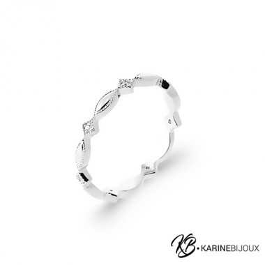 Bague Argent Rhodié Anneau...