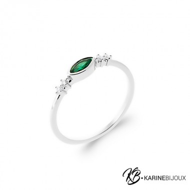 Bague Argent Rhodié Cristal...